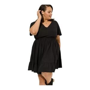 Torrid Mini Wash Challis Flutter Sleeve Lace Back Dress New With Tags